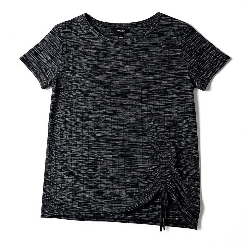 Simply Vera Vera Wang Ruched Side Short Sleeve Top – Size Large
